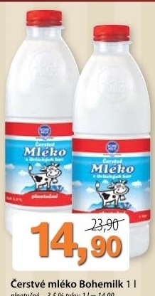 Mleko cerstve bohemilk 3 5 plnotucne
