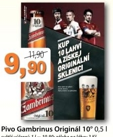 Pivo svetle vycepni original 10 gambrinus