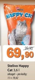 Stelivo pro kocky silikatove happy cat