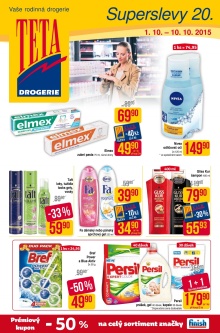akční leták Teta drogerie 1.10.2015-10.10.2015