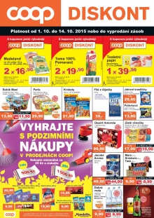 akční leták COOP 1.10.2015-14.10.2015