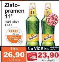 Pivo svetly lezak 11 zlatopramen