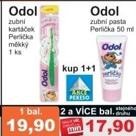 Kartacek na zuby detsky perlicka odol