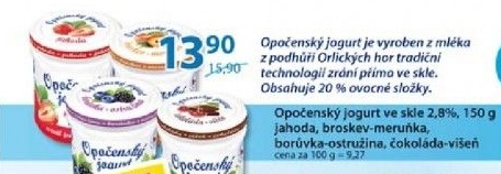Jogurt ochuceny opocensky bohemilk