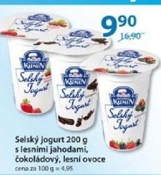Jogurt selsky ochuceny kunin