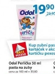Pasta na zuby detska perlicka odol