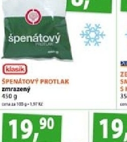 Protlak spenatovy mrazeny coop klasik