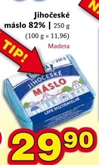 Maslo jihoceske madeta