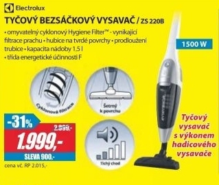 Elektrolux ZS 2208, tyčový bezsáčkový vysavač