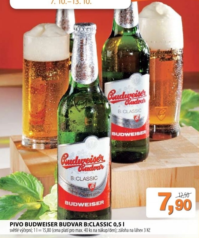 Pivo svetle vycepni b classic budweiser budvar