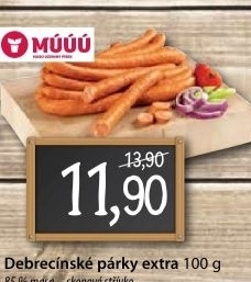 Parky debrecinske extra maso uzeniny pisek