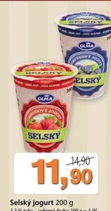 Jogurt selsky ochuceny olma