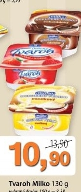 Dezert tvarohovy ochuceny milko