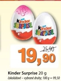 Vajicko cokoladove s prekvapenim kinder