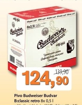Pivo svetle vycepni b classic budweiser budvar