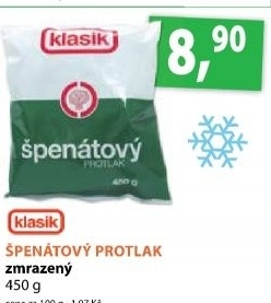 Protlak spenatovy mrazeny coop klasik