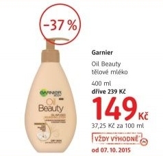 Mleko telove olejove beauty oil garnier