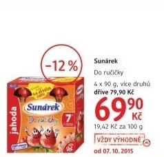Pyre ovocne do rucicky sunarek