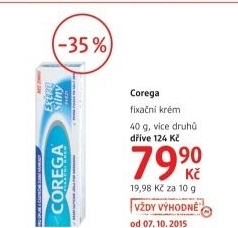 Krem fixacni na zubni protezu corega