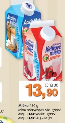 Mleko kefirove ochucene mlekarna valasske mezirici