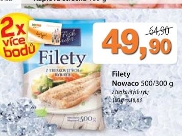 Filety z treskovitych ryb mrazene nowaco