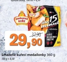 Medailonky kureci smazene vodnanske kure