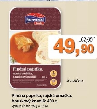 Paprika plnena v rajske omacce vltavotynske lahudky
