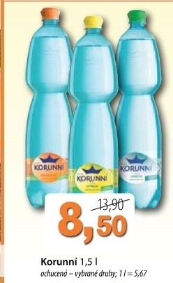 Voda ochucena korunni