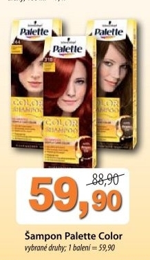 Barva na vlasy color shampoo palette schwarzkopf