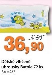 Ubrousky vlhcene detske batole alpa