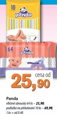 Ubrousky vlhcene detske panda
