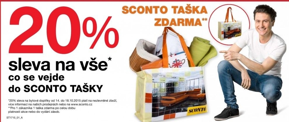 Sleva na věci ve Sconto tašce
