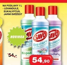 Cistic na podlahy bez chloru savo
