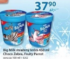 Zmrzlina v kelimku big milk algida