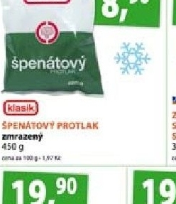 Protlak spenatovy mrazeny coop klasik