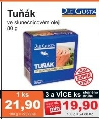 Tunak ve slunecnicovem oleji dle gusta