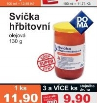 Svicka hrbitovni olejova doma