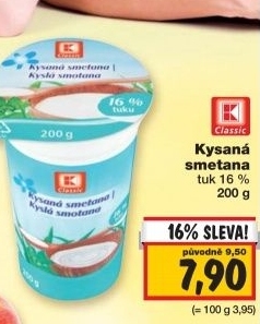 Smetana zakysana k classic 16