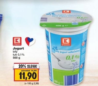 Jogurt bily light k classic