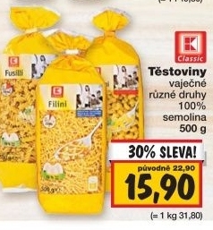Testoviny k classic