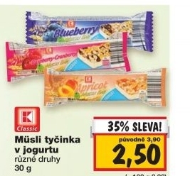 Tycinka musli v jogurtu k classic