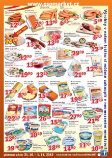 akční leták ESO MARKET 21.10.2015-1.11.2015