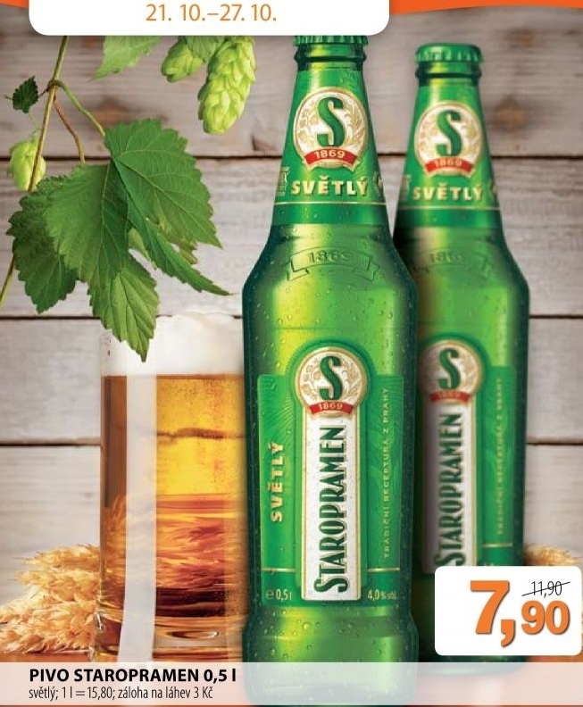 Pivo svetle vycepni 10 staropramen