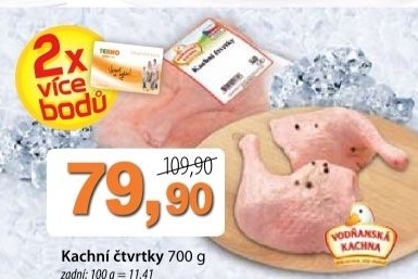 Ctvrtky kachni mrazene vodnanska kachna