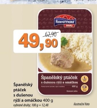 Spanelsky ptacek s ryzi vltavotynske lahudky