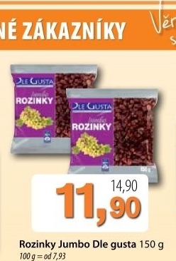 Rozinky dle gusta