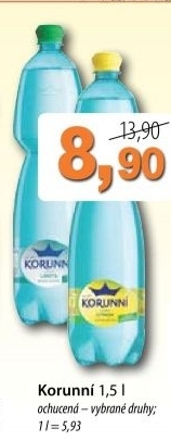 Voda ochucena korunni