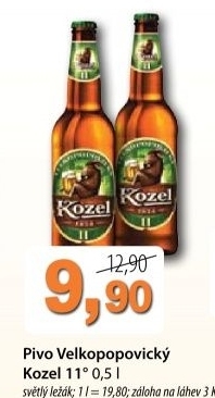 Pivo svetly lezak 11 medium velkopopovicky kozel