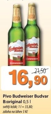 Pivo svetly lezak b original budweiser budvar