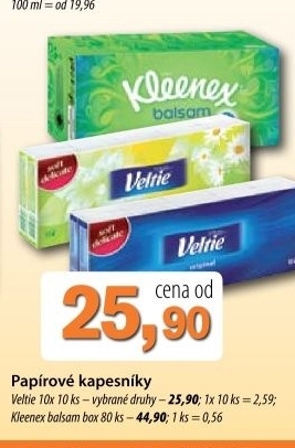 Kapesnicky papirove veltie kleenex
